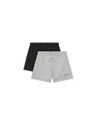 GAP Pantaloni copii - negru - gri - bumbac - poliester - 2 bucati