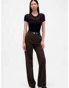 GAP Pantaloni cu croiala ampla si talie inalta - Maro inchis