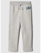 GAP Pantaloni de trening cu imprimeu logo - Gri melange