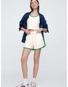 GAP Pantaloni scurti in doua nuante - Verde/Alb murdar
