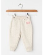 GAP Pantaloni sport cu captuseala de fleece - Alb murdar