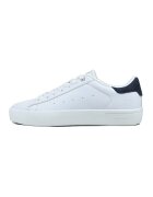 GAP Pantofi sport de piele ecologica cu garnituri de piele intoarsa - Alb/Bleumarin