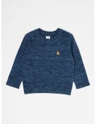 GAP Pulover cu decolteu la baza gatului - Albastru melange