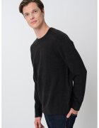 GAP Pulover lejer cu decolteu la baza gatului - Negru stins