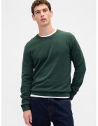 GAP Pulover slim fit cu decolteu la baza gatului CashSoft - Verde inchis