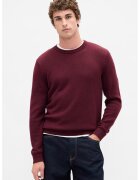 GAP Pulover uni cu decolteu la baza gatului - Rosu inchis