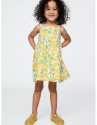GAP Rochie din amestec de in cu model cu lamaie - Alb/Galben deschis/Verde deschis