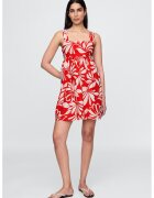 GAP Rochie mini cu imprimeu floral - Rosu/Alb murdar