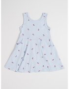 GAP Rochie scurta de bumbac - Rosu/Albastru lavanda/Albastru royal