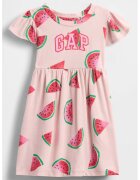 GAP Rochie-tricou cu imprimeu cu fructe - Rosu/Verde/Roz