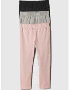 GAP Set de colanti cu talie elastica - 3 perechi - Negru/Gri deschis/Piersica