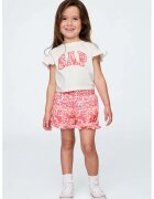 GAP Set de tricou cu imprimeu logo si pantaloni scurti - Alb/Coral