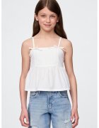 GAP Top din bumbac cu imprimeu - Alb murdar