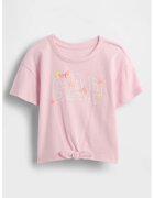GAP Tricou cu detaliu nod - Roz pastel