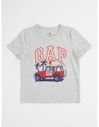 GAP Tricou cu imprimeu frontal - Gri deschis melange