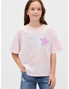 GAP Tricou cu paiete reversibile - Negru/Roz pastel/Albastru deschis
