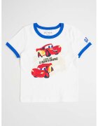 GAP Tricou de bumbac cu detalii contrastante - Alb/Albastru