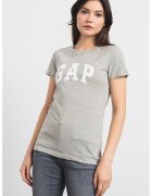GAP Tricou de bumbac cu imprimeu logo - Gri melange