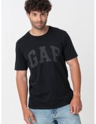 GAP Tricou de bumbac cu imprimeu logo - Negru