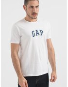 GAP Tricou de bumbac cu logo - Alb