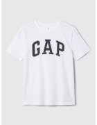 GAP Tricou de bumbac cu logo - Alb/Albastru ultramarin