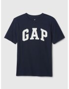 GAP Tricou de bumbac cu logo - Alb/Bleumarin