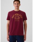 GAP Tricou de bumbac cu logo - Visiniu