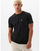 GAP Tricou de bumbac organic cu decolteu la baza gatului - Negru