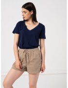 GAP Tricou din bumbac organic cu decolteu in V - Bleumarin