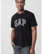 GAP Tricou lejer din bumbac - Negru/Gri