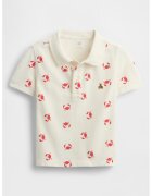 GAP Tricou polo cu imprimeu - Rosu/Alb fildes