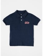 GAP Tricou polo din material pique cu logo - Bleumarin