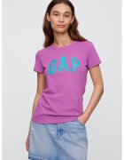 GAP Tricou regular fit cu imprimeu logo - Lila/Albastru deschis