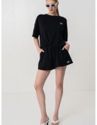 GAP Tricou supradimensionat cu snur in talie - Negru