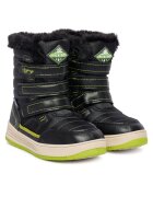 Garvalin Ghete sport baieti piele ecologica/nylon - negru/verde