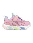 Garvalin Pantofi sport cu lumini LED si inchidere velcro - Roz deschis
