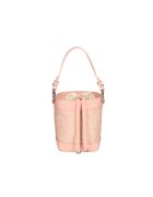 Gave Lux Geanta bucket de paie si piele - Roz
