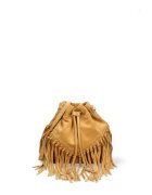 Gave Lux Geanta bucket din piele intoarsa Umbria Plus - Galben mustar