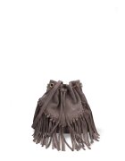Gave Lux Geanta bucket din piele intoarsa Umbria Plus - Gri