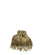 Gave Lux Geanta bucket din piele intoarsa Umbria Plus - Verde inchis
