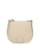 Gave Lux Geanta crossbody de piele cu clapa - Alb fildes
