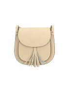Gave Lux Geanta crossbody de piele cu clapa - Bej