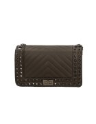 Gave Lux Geanta crossbody de piele cu clapa - Maro inchis