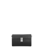 Gave Lux Geanta crossbody de piele cu clapa si bareta detasabila Valoria - Negru