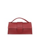 Gave Lux Geanta crossbody de piele cu clapa - Visiniu
