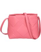 Gave Lux Geanta crossbody de piele - cu design matlasat - Roz