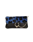 Gave Lux Geanta crossbody de piele cu detaliu lant - Negru - Albastru royal