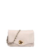 Gave Lux Geanta crossbody de piele cu inchidere metalica Floralla - Bej