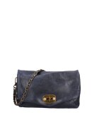 Gave Lux Geanta crossbody de piele cu inchidere metalica Floralla - Bleumarin