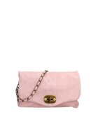 Gave Lux Geanta crossbody de piele cu inchidere metalica Floralla - Roz deschis